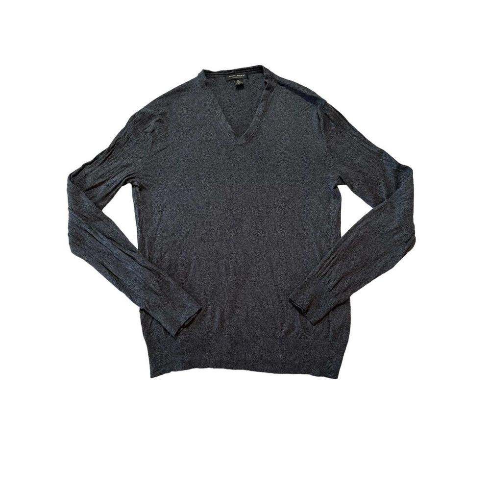Banana Republic Sweater‎ Men’s Medium Navy Blue Silk Cashmere Luxury Blend